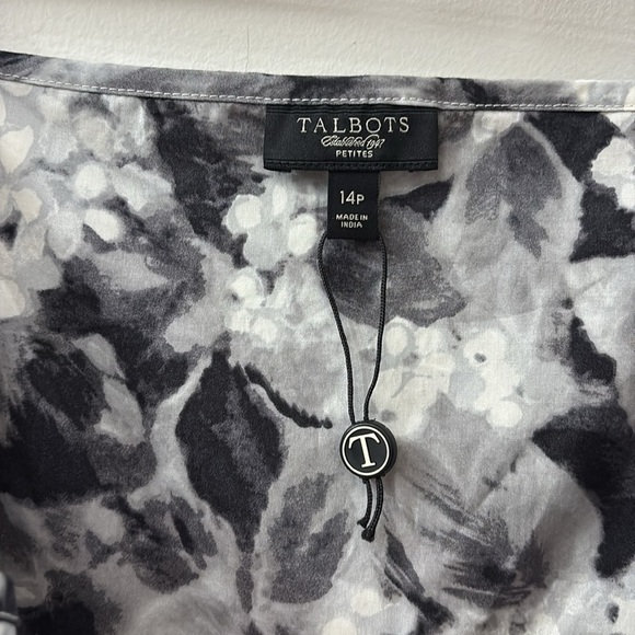 Talbots Black and White Sleeveless Sundress - 14P - New - cotton blend - Picture 4 of 7